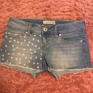 Guess American Flag Jeans Shorts